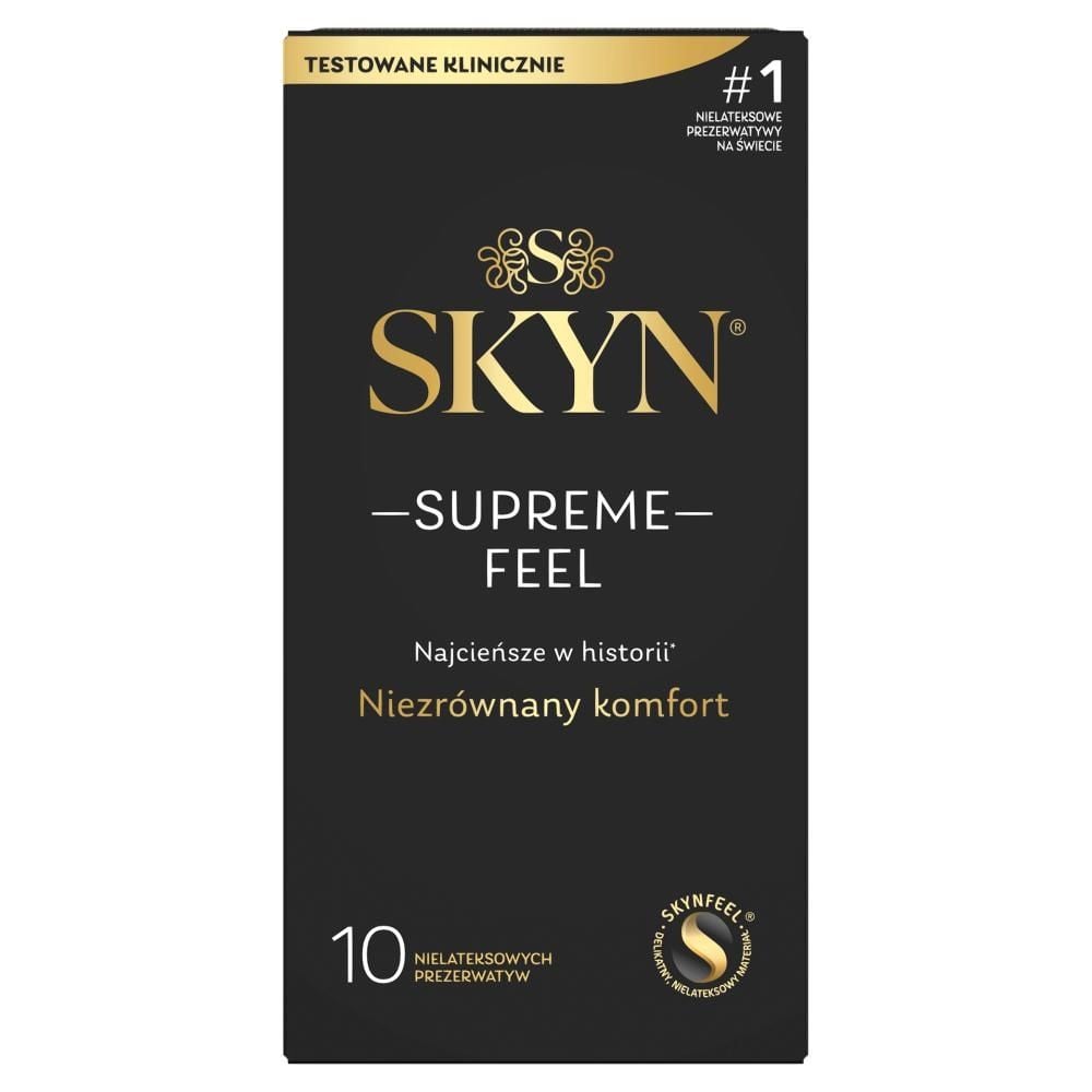 Skyn Supreme Feel Wyrób medyczny nielateksowe prezerwatywy 10 sztuk