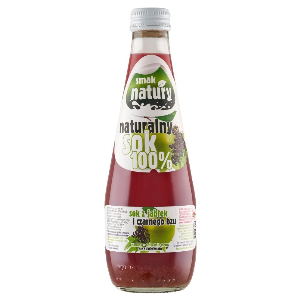 Smak natury Sok z jabłek i czarnego bzu  300 ml