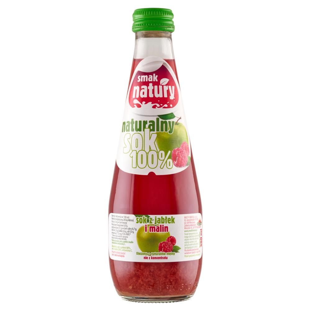 Smak natury Sok z jabłek i malin 300 ml
