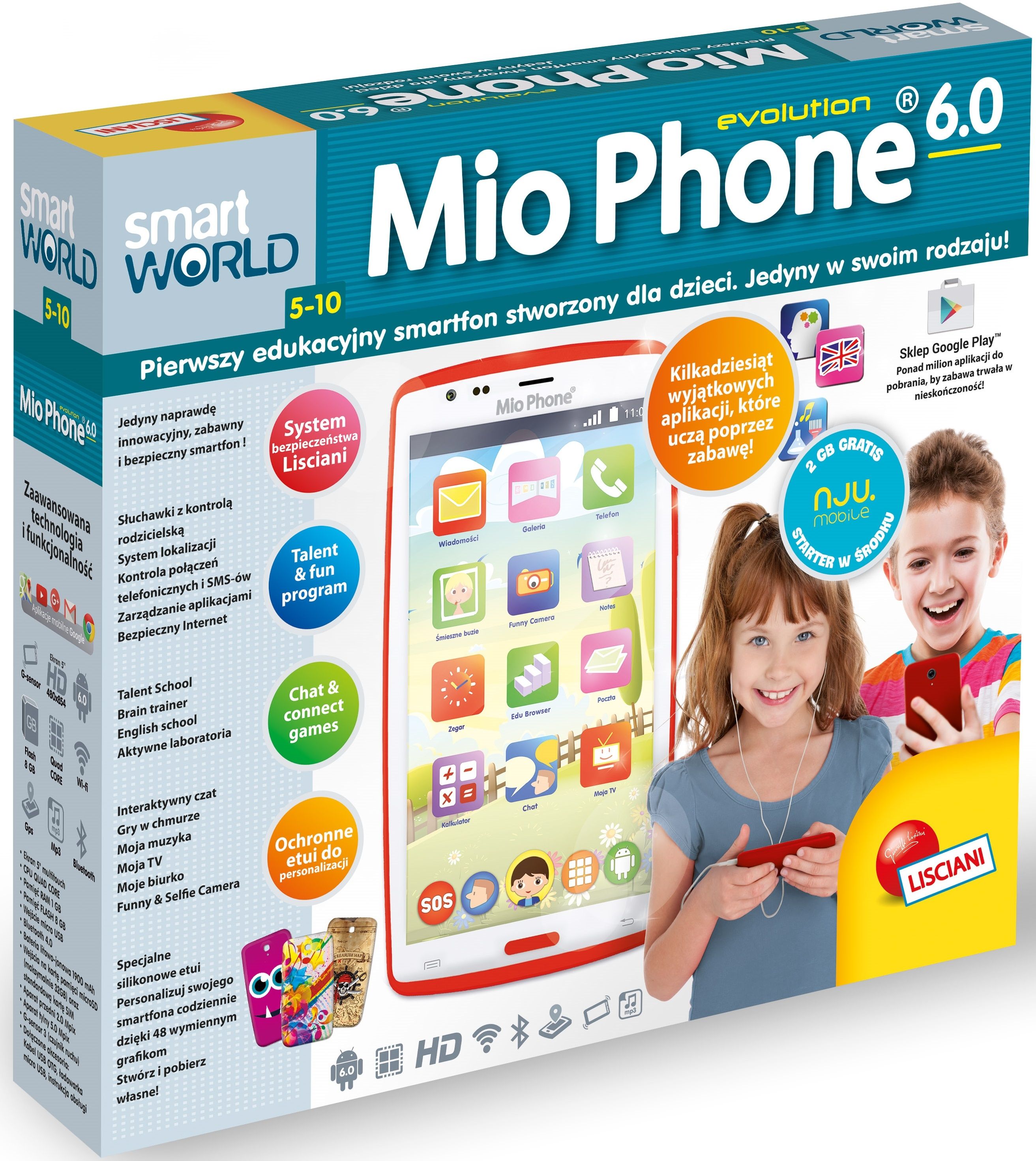 Smartfon DANTE Mio Phone HD Czerwony MIO PHONE HD BLUE, RED