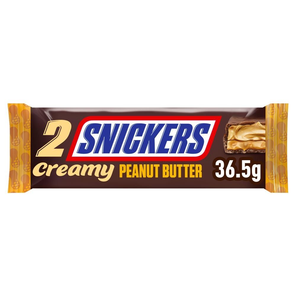 Snickers Creamy Peanut Butter Czekolada mleczna z nadzieniem masła orzechowego 36,5 g (2 x 18,25 g)