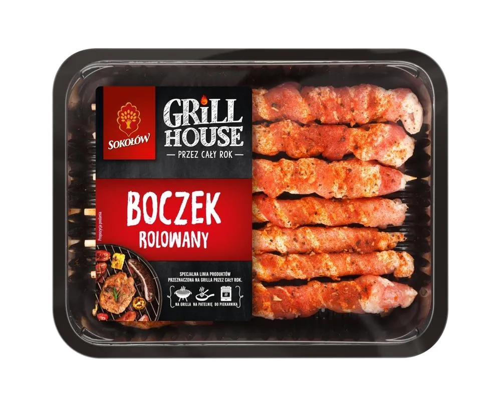 Sokołów GRiLL HOUSE boczek rolowany MAP 330 g