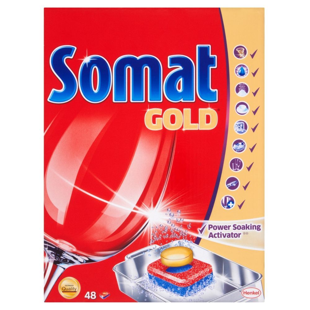 Somat Gold Wielofunkcyjne tabletki do mycia naczyń w zmywarkach 969 g (48 sztuk)