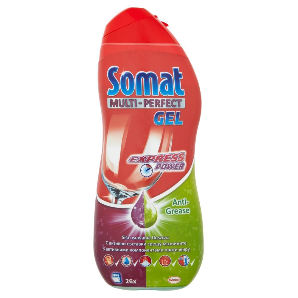 Somat Multi-Perfect Gel Anti-Grease Wielofunkcyjny żel do mycia naczyń w zmywarkach 650 ml