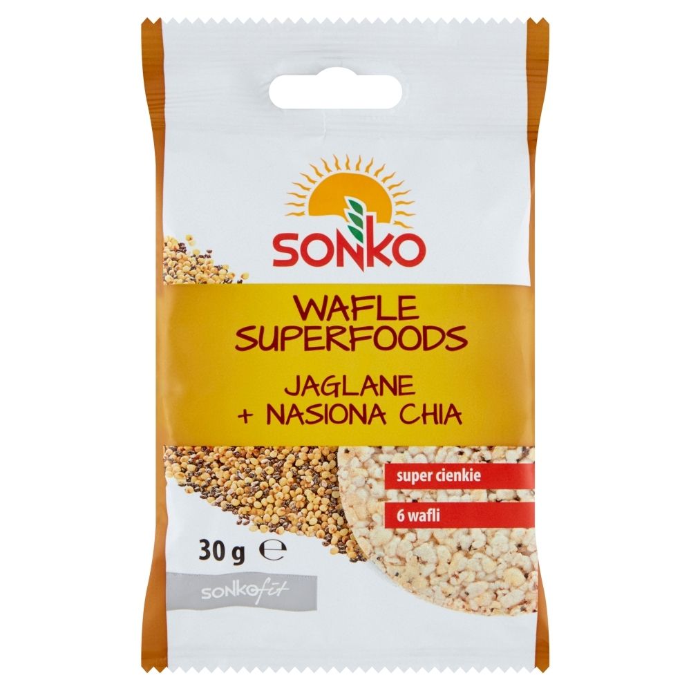 Sonko Wafle superfoods jaglane + nasiona chia 30 g