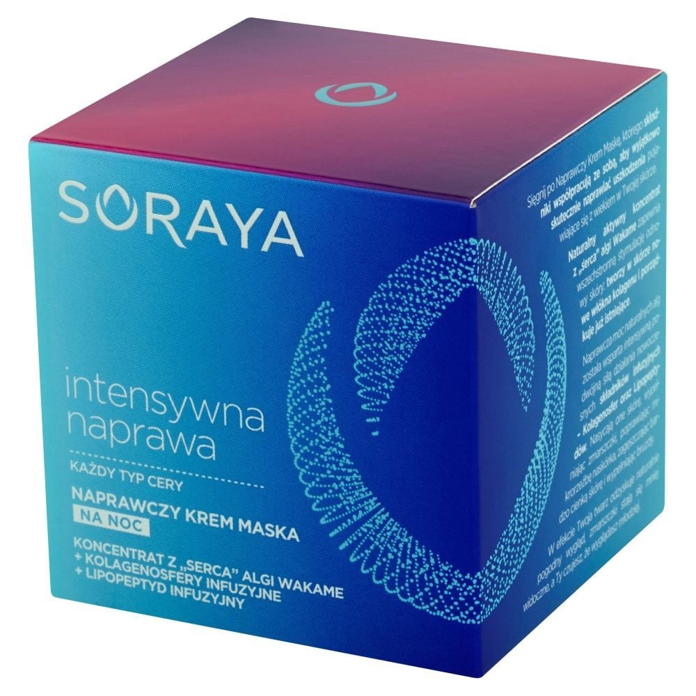 Soraya Intensywna Naprawa Naprawczy krem maska na noc każdy typ cery 50 ml