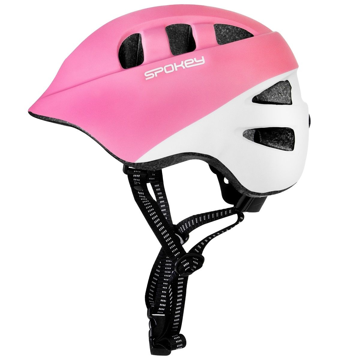 Spokey Cherub Kask rowerowy S 48-52 cm różówo-biały