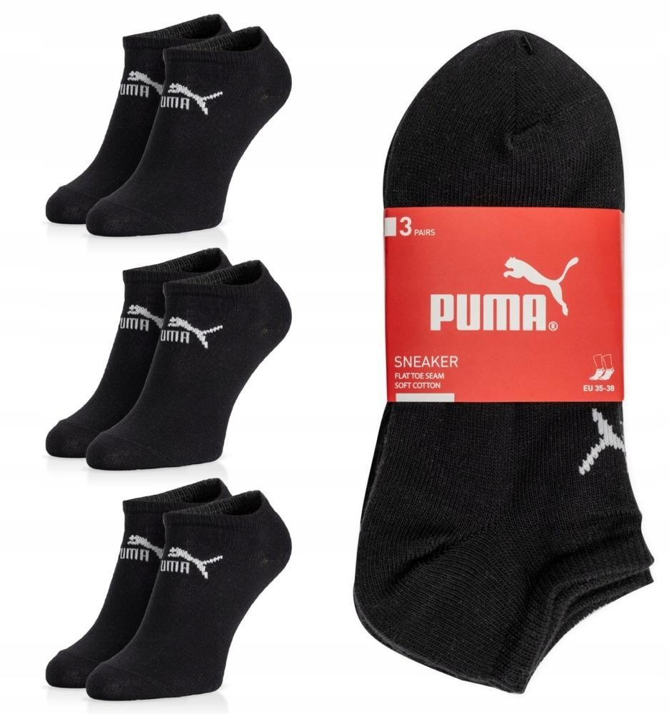 STOPKI PUMA 3 PAK CZARNY