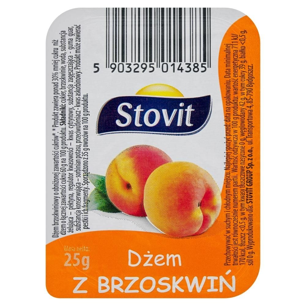 Stovit Dżem z brzoskwiń 25 g