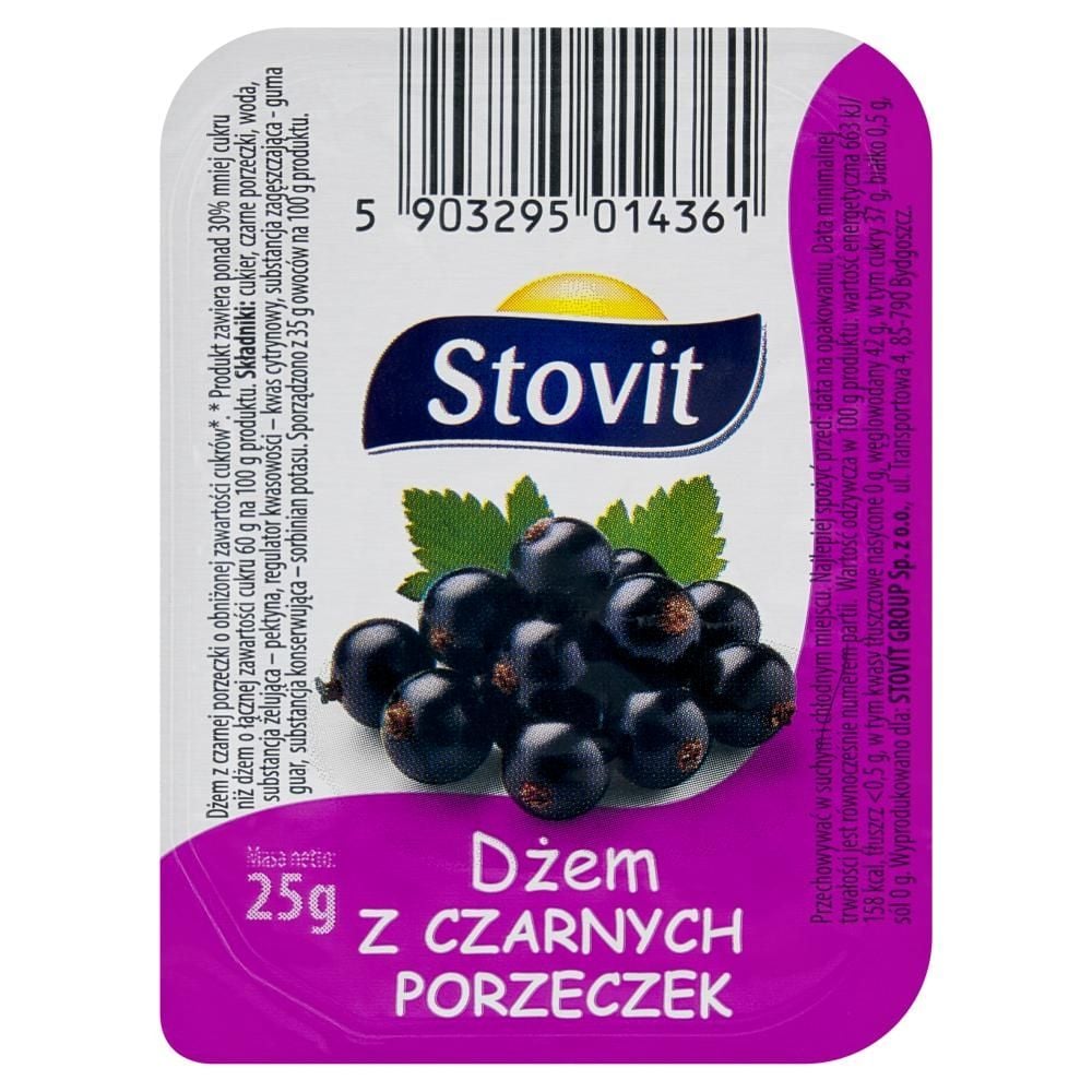 Stovit Dżem z czarnych porzeczek 25 g