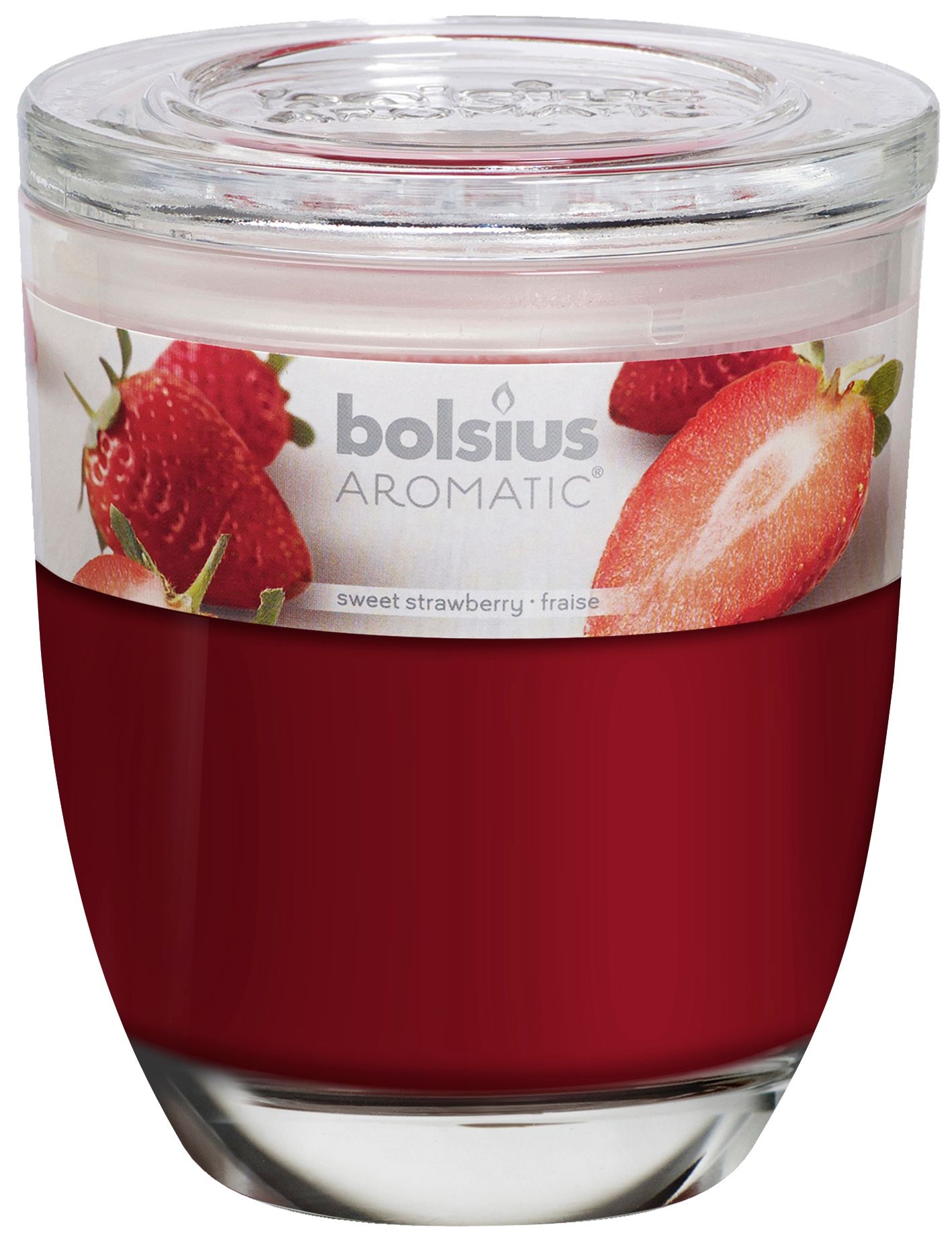 Świeca zapachowa BOLSIUS Świeca w szkle 120/100 Truskawka 103625830343