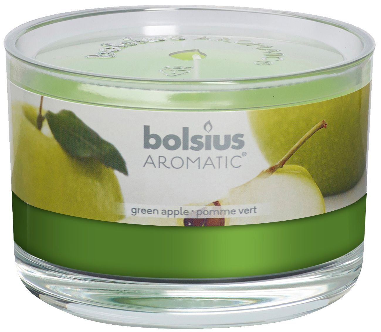 Świeca zapachowa BOLSIUS Świeca w szkle 63/90 Zielone jabłuszko 103625820385