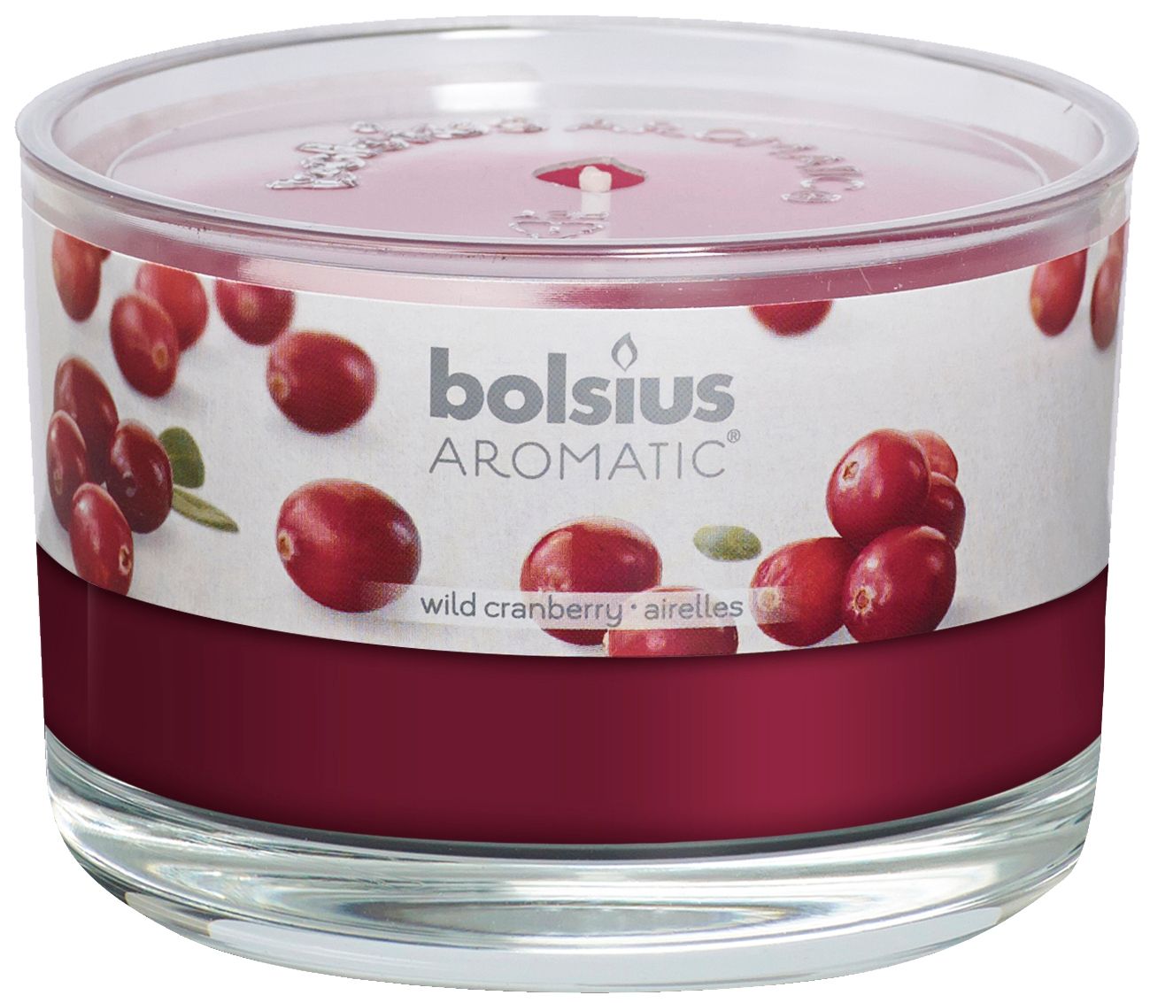 Świeca zapachowa BOLSIUS Świeca w szkle 63/90 Żurawina 103625820389
