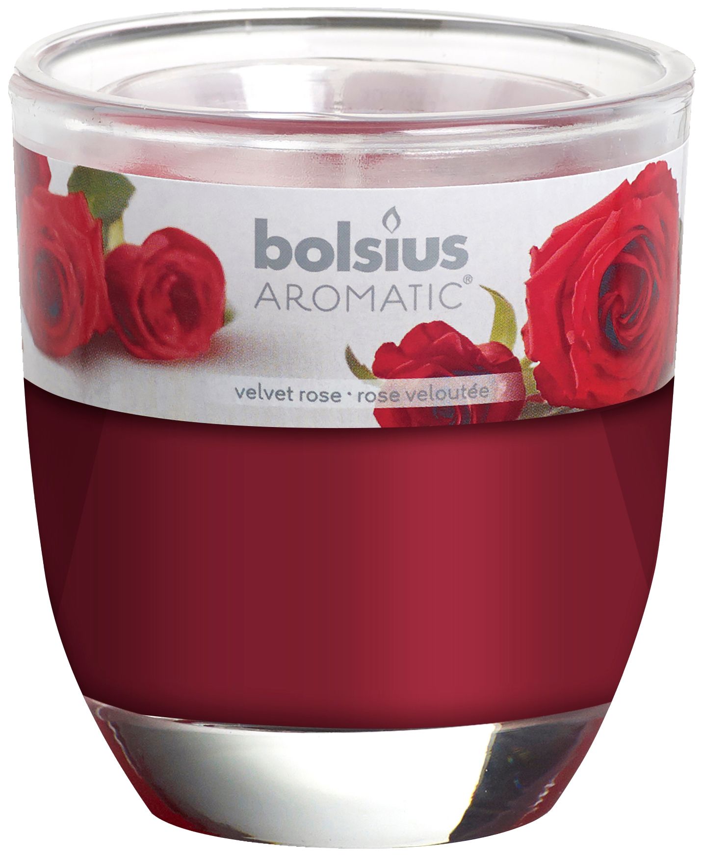 Świeca zapachowa BOLSIUS Świeca w szkle 80/70 Róża 103626150381