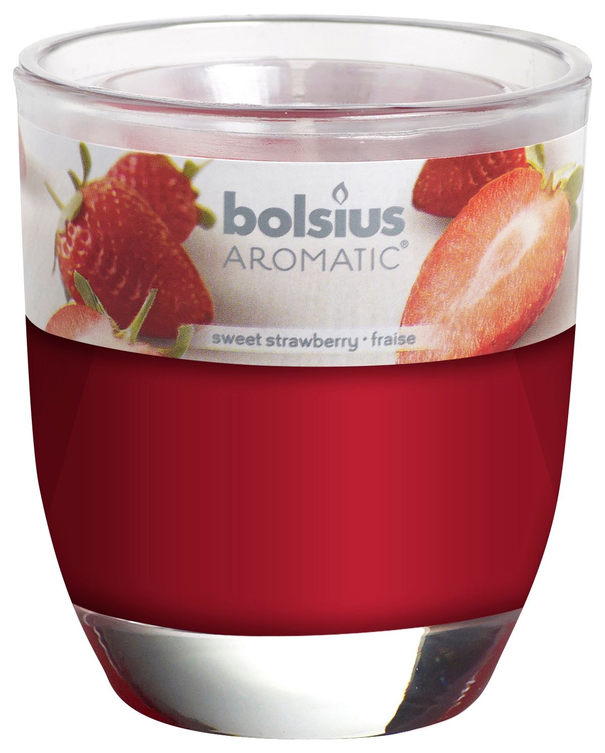 Świeca zapachowa BOLSIUS Świeca w szkle 80/70 Truskawka 103626150343