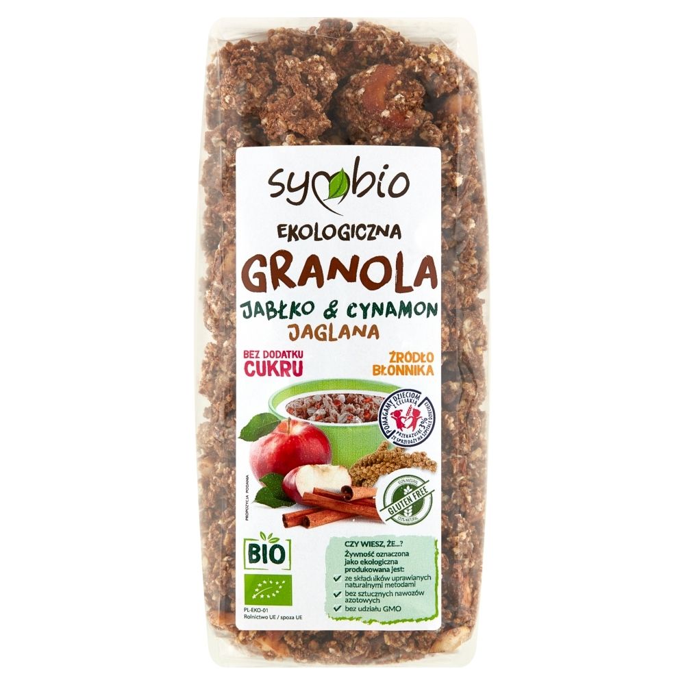 Symbio Ekologiczna granola jaglana jabłko & cynamon 350 g