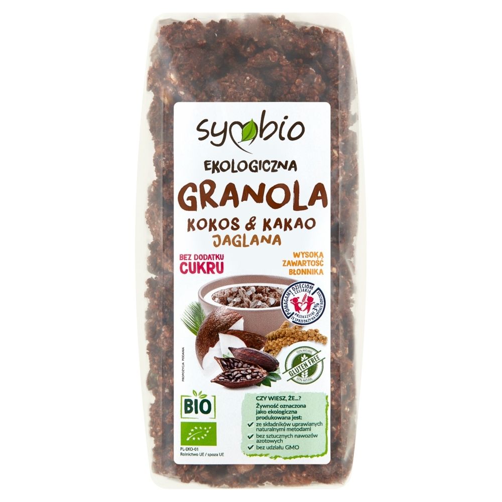 Symbio Ekologiczna granola jaglana kokos & kakao 350 g