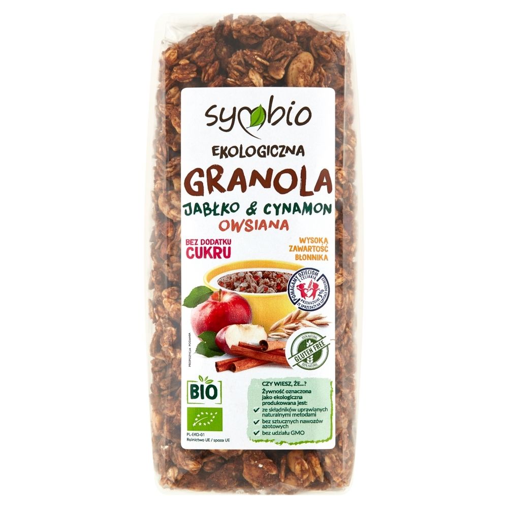 Symbio Ekologiczna granola owsiana jabłko & cynamon 350 g