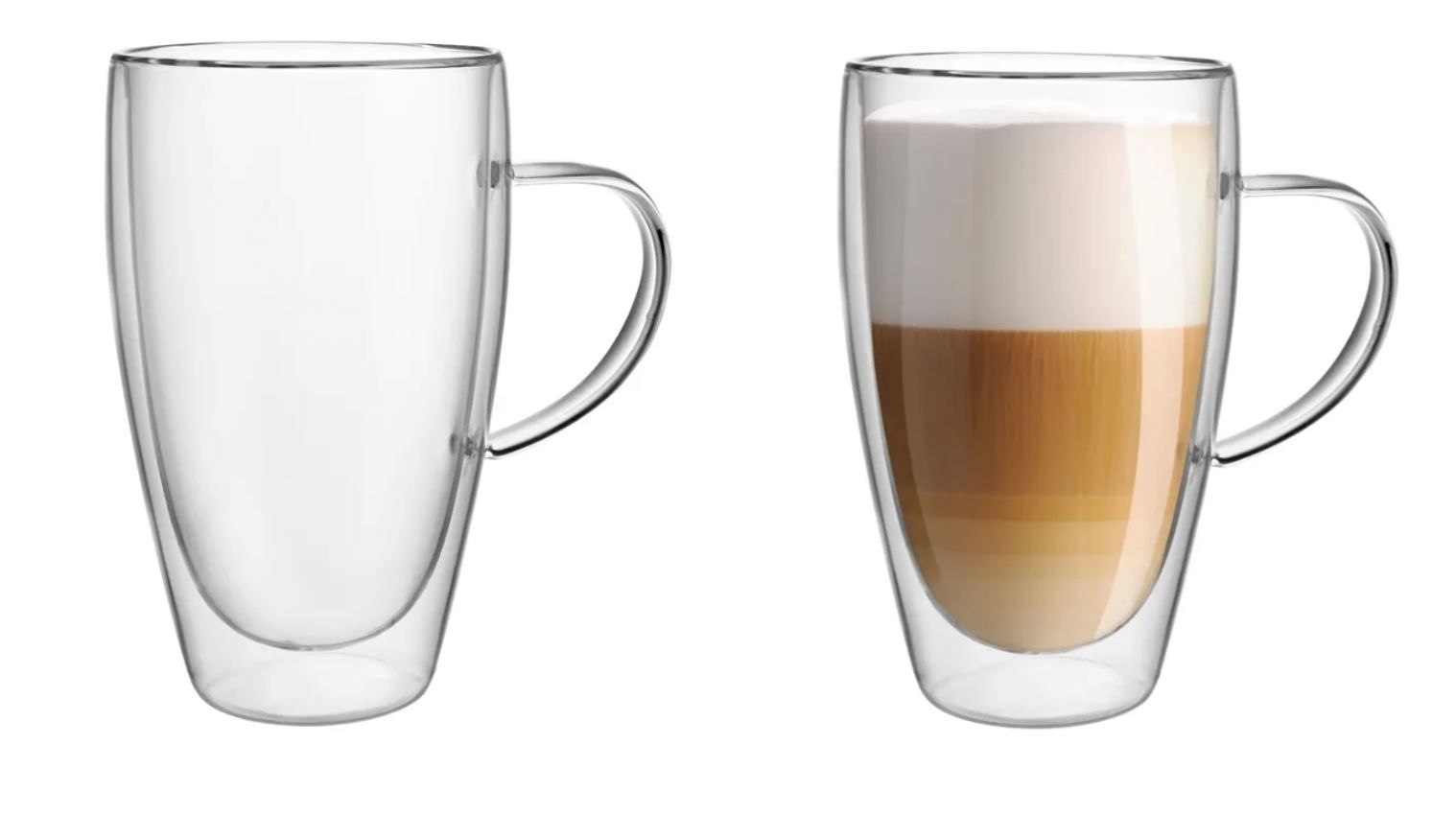 Szklanki Termiczne z Uchem Double Wall Florina Malachit 570 ml 2 sztuki