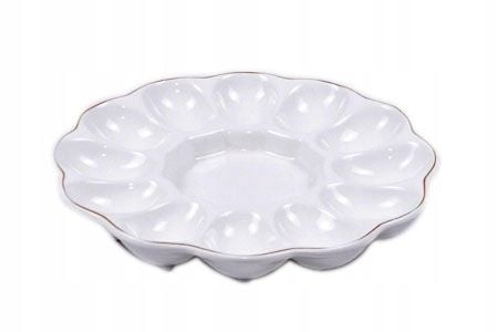 Talerz na Jajka Florina Porcelanowy Biały 21 cm