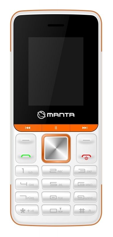 Telefon MANTA AVO3 Biało-pomarańczowy TEL1712WO
