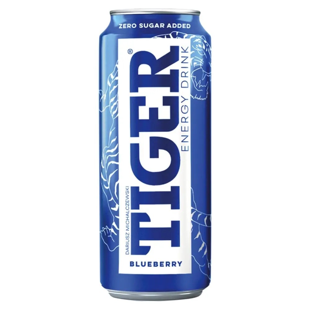 Tiger Blueberry Gazowany owocowy napój energetyzujący 500 ml