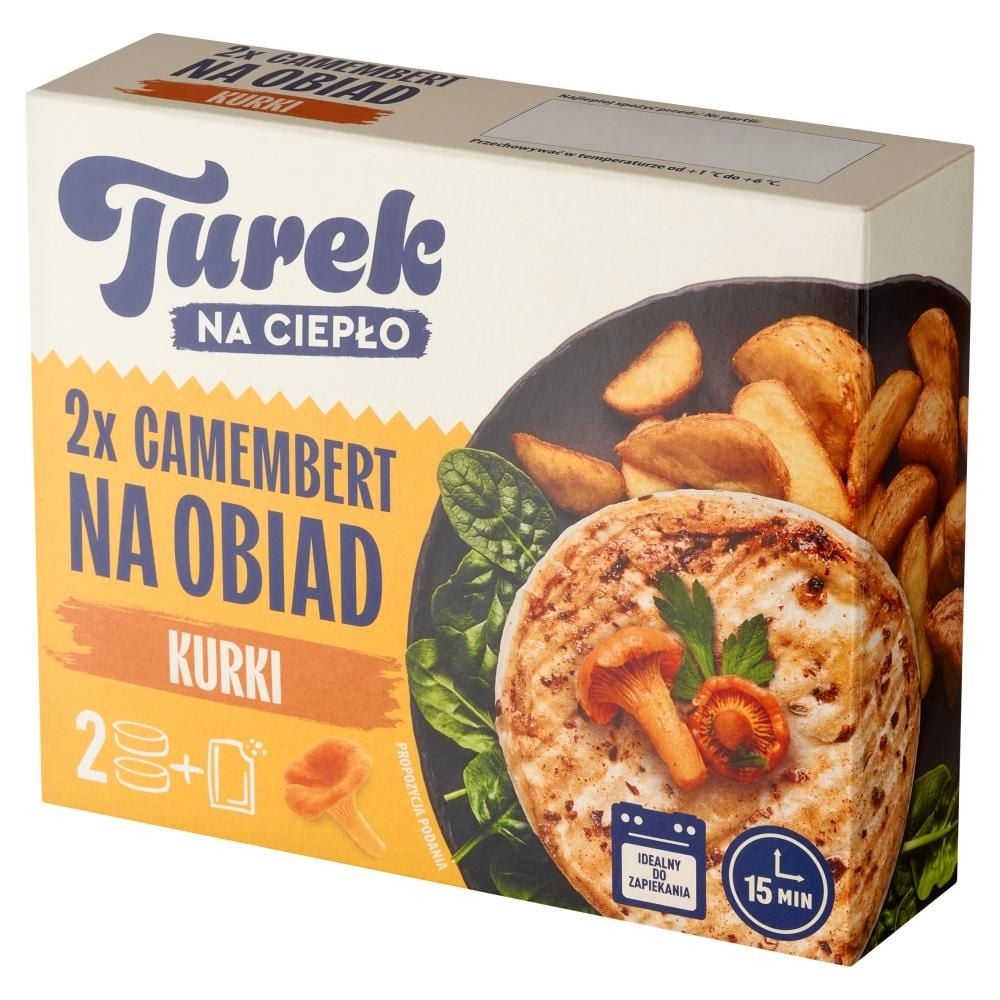 Turek Na ciepło Camembert na obiad z posypką kurkową 207 g (2 x 100 g + 7 g)