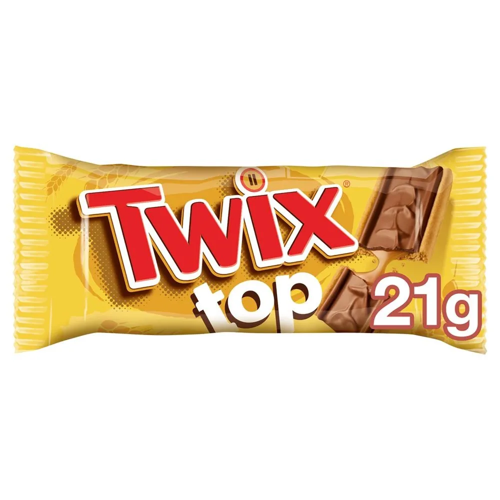 Twix Top Ciasteczka w polewie karmelowej i z czekolady mlecznej 21 g