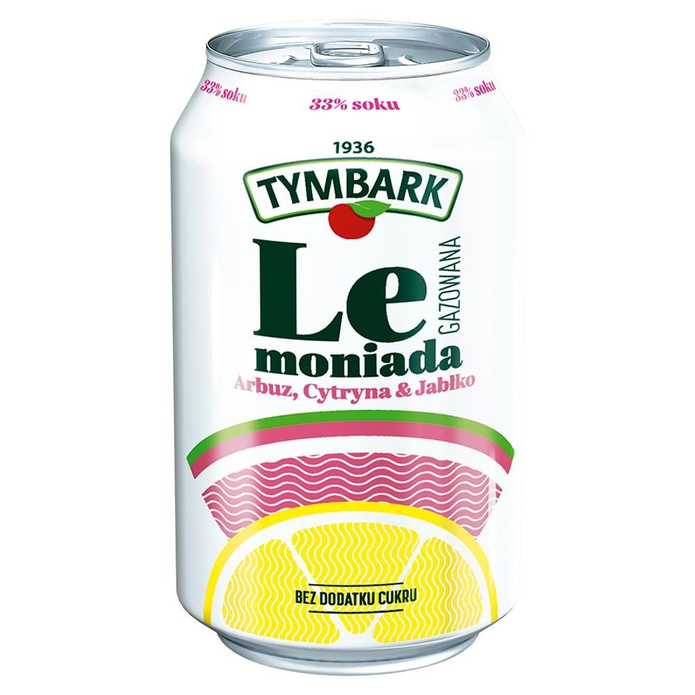 Tymbark Lemoniada gazowana arbuz cytryna & jabłko 330 ml