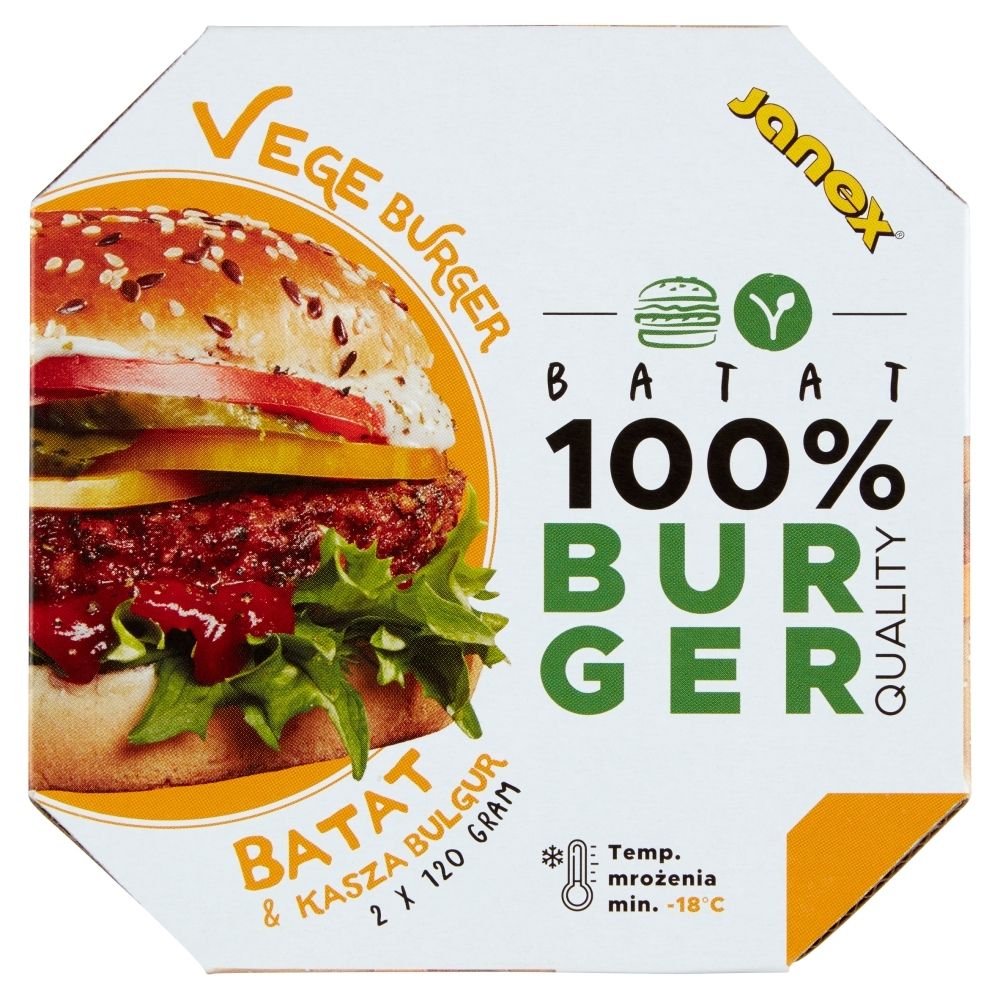 Vege burger z batata i kaszy bulgur 240 g (2 x 120 g)