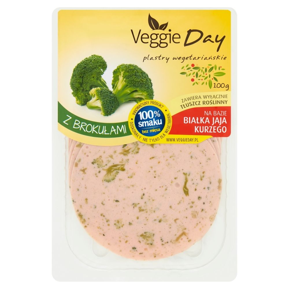 VeggieDay Plastry wegetariańskie z brokułami 100 g