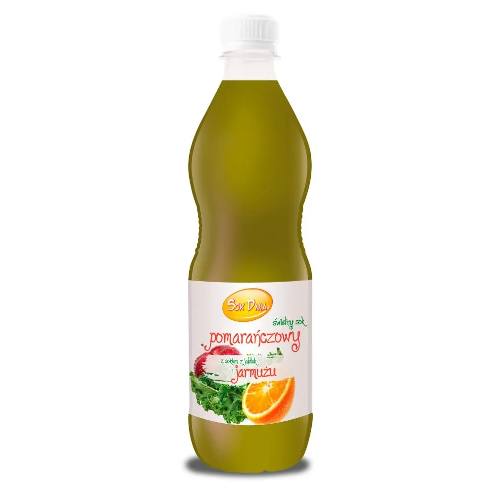 Victoria Cymes Sok Dnia sok pomarańczowy z sokiem z jabłek i jarmużu 500 ml