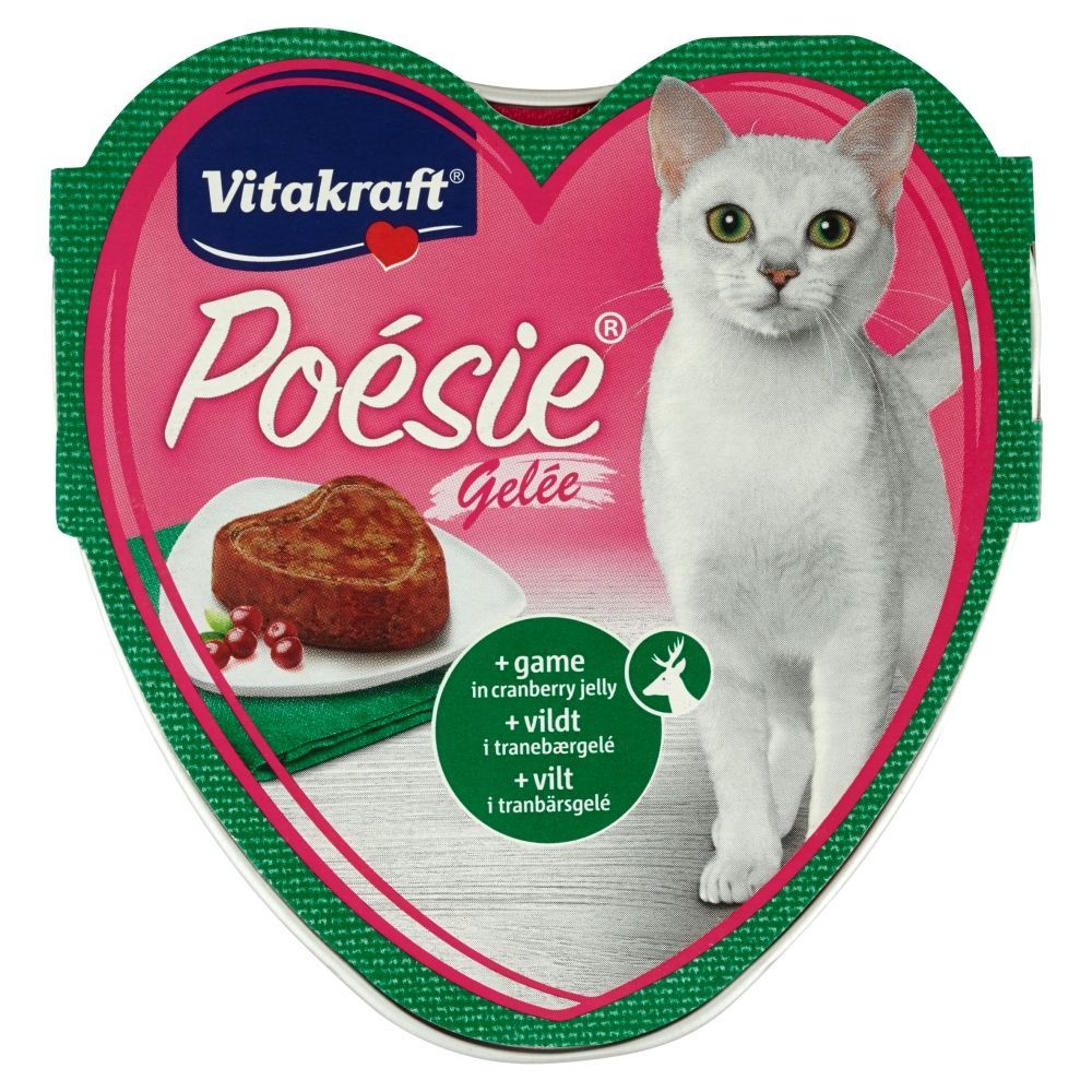 Vitakraft Poésie Dziczyzna z żurawiną w galarecie Karma pełnoporcjowa dla kotów 85 g