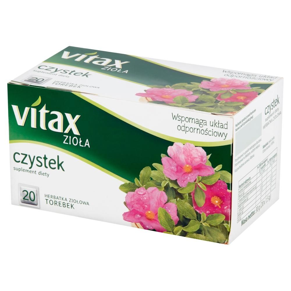 Vitax Zioła Suplement diety herbatka ziołowa czystek 30 g (20 x 1,5 g)