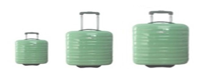 Walizki CARREFOUR Zestaw 3 walizek 51/61/70 Zielony 3615005611457