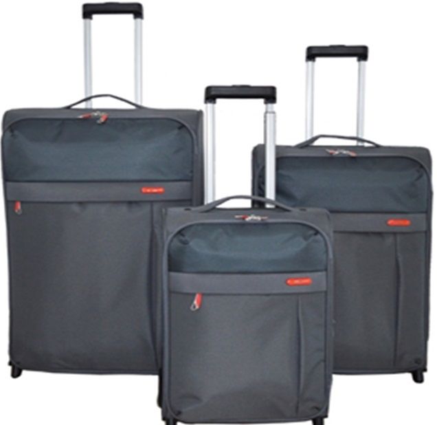 Walizki CARREFOUR Zestaw 3 walizek Soft 50/60/70 Szary 3615005558004