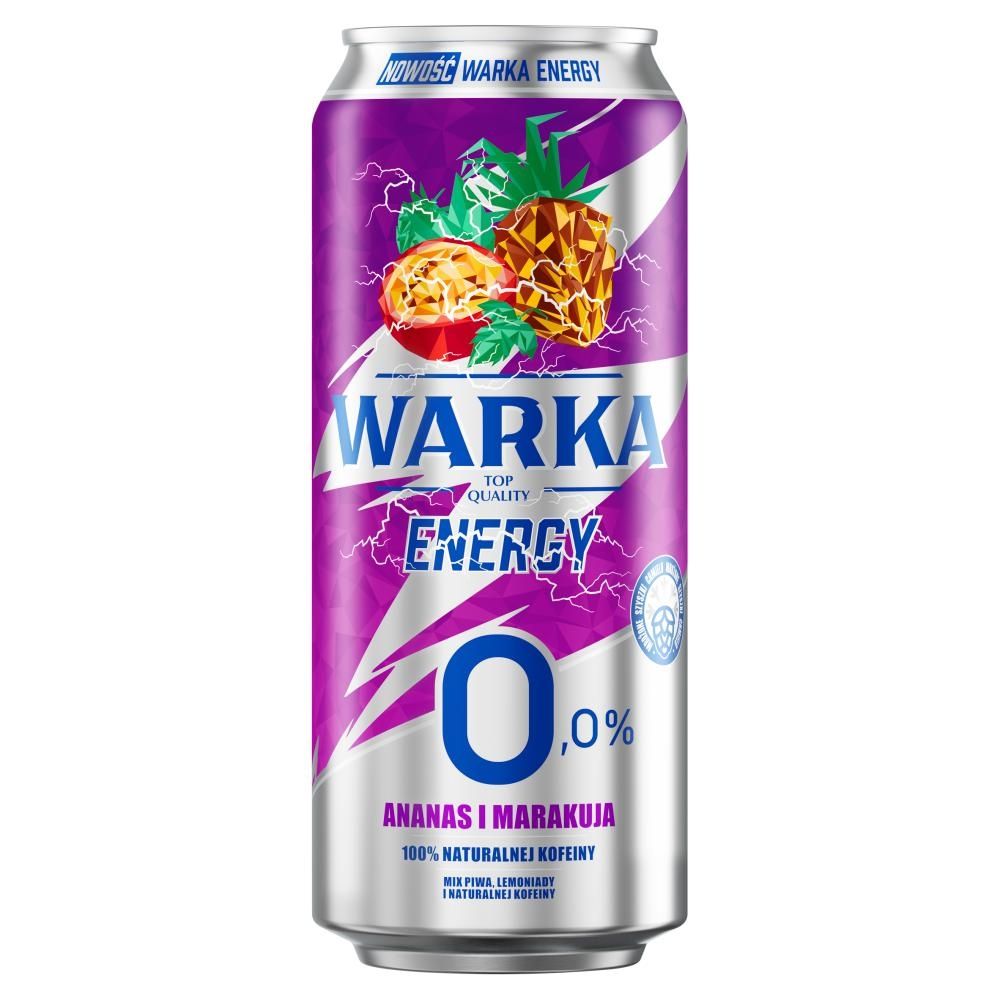Warka Energy Bezalkoholowy napój piwny ananas i marakuja 500 ml
