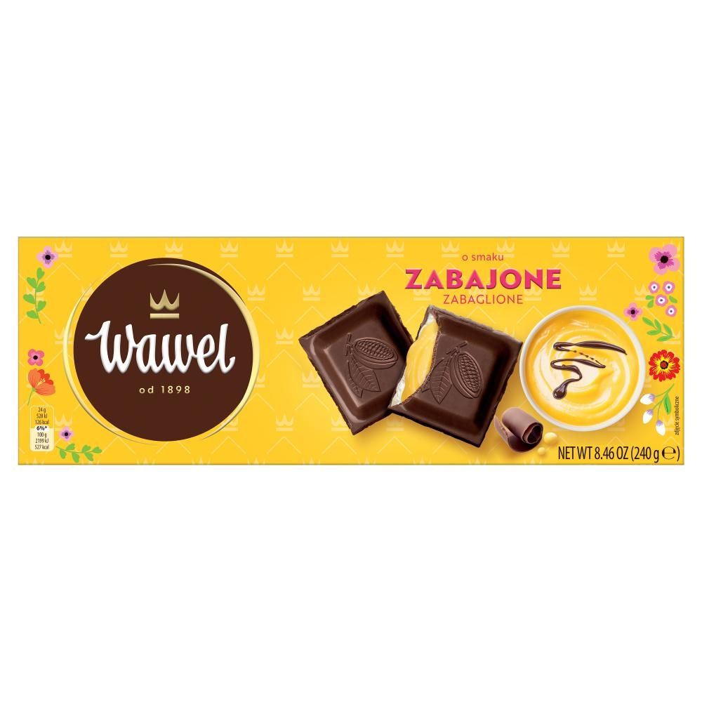 Wawel Czekolada nadziewana o smaku zabajone 240 g
