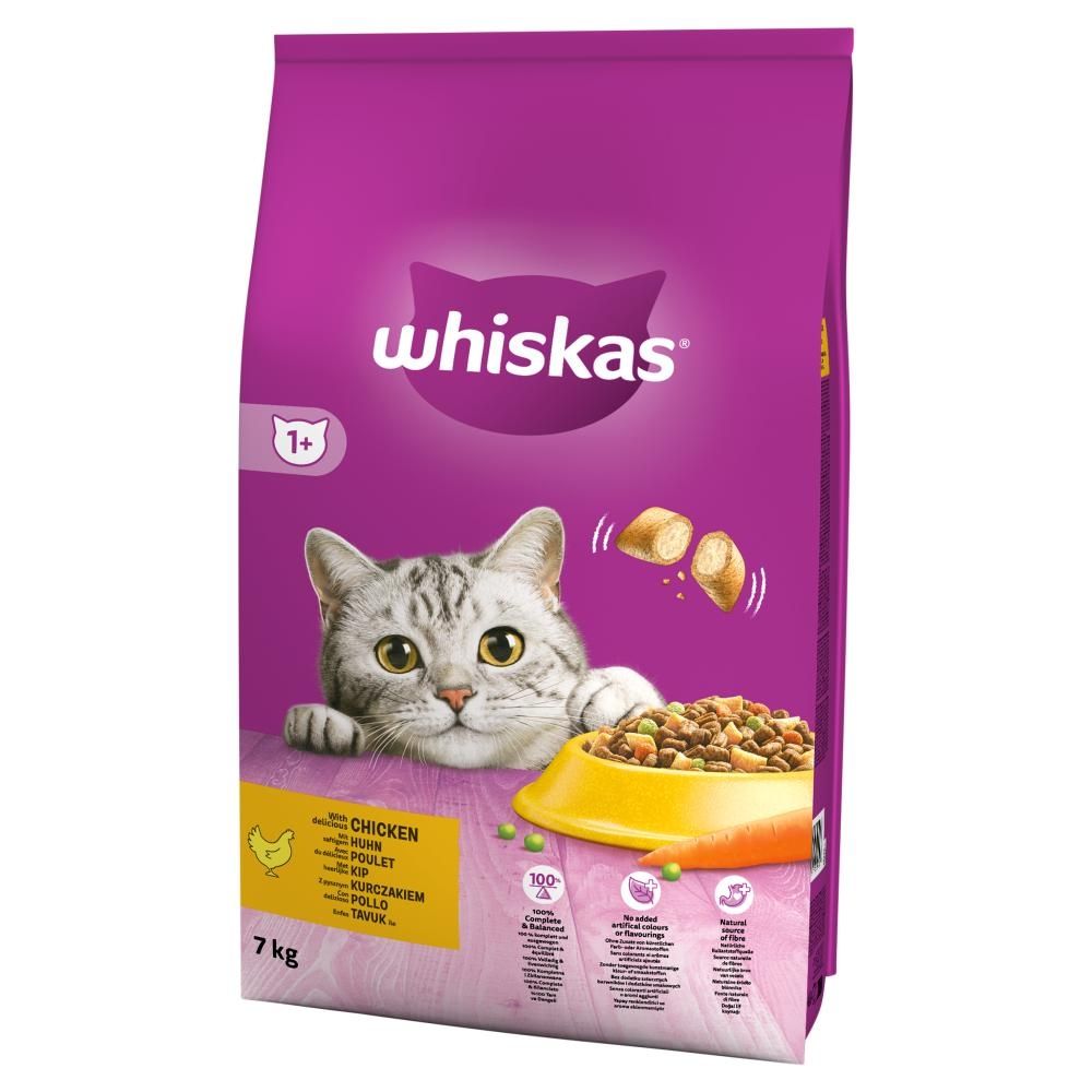 Whiskas Sucha karma dla dorosłych kotów z pysznym kurczakiem 7 kg