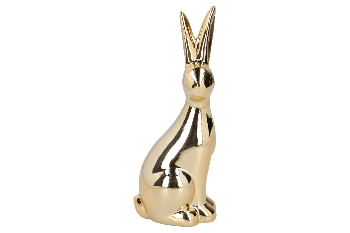 EM&EM Figurka ceramiczna królik złota 15 cm