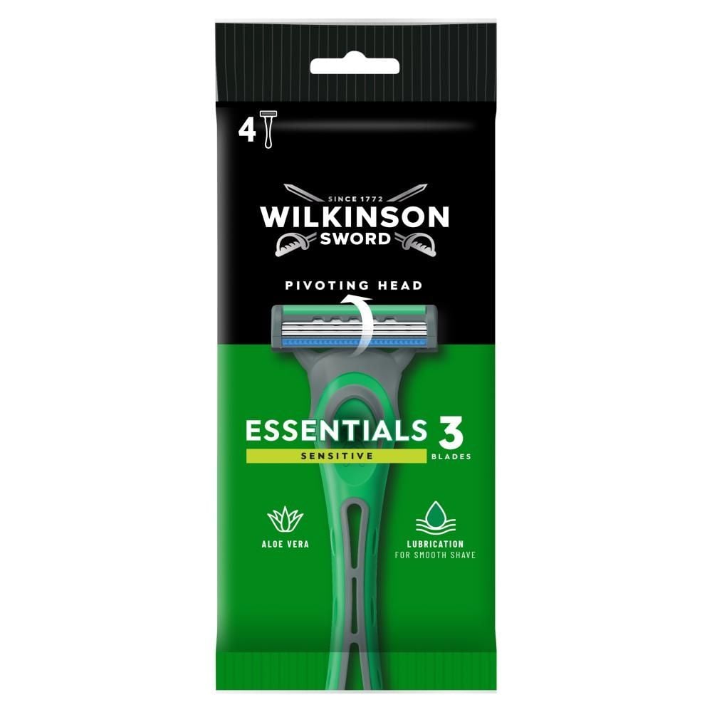 Wilkinson Sword Essentials 3 Sensitive 3-ostrzowa maszynka do golenia 4 sztuki