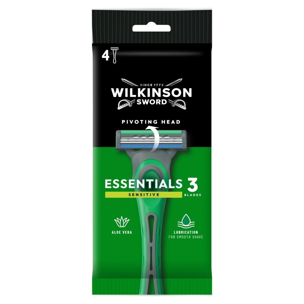 Wilkinson Sword Essentials 3 Sensitive 3-ostrzowa maszynka do golenia 4 sztuki