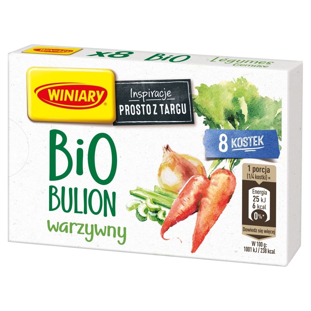 Winiary Bio Bulion warzywny 80 g (8 x 10 g)