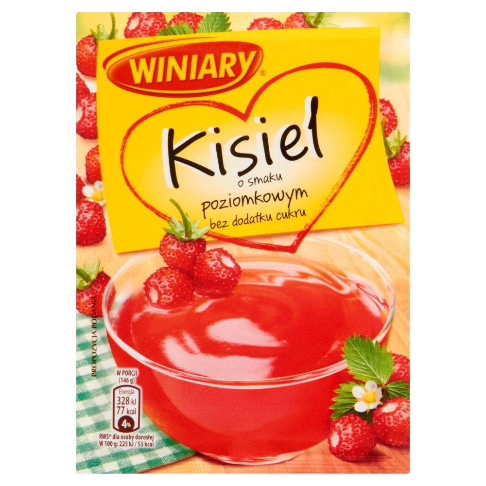 Winiary Kisiel o smaku poziomkowym bez dodatku cukru 36 g