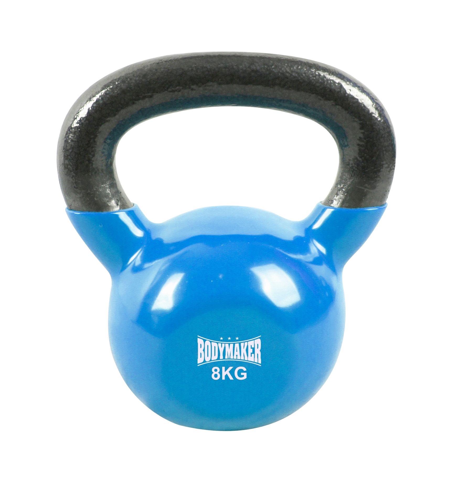 BodyMaker Kettlebell winylowy 8kg niebieski