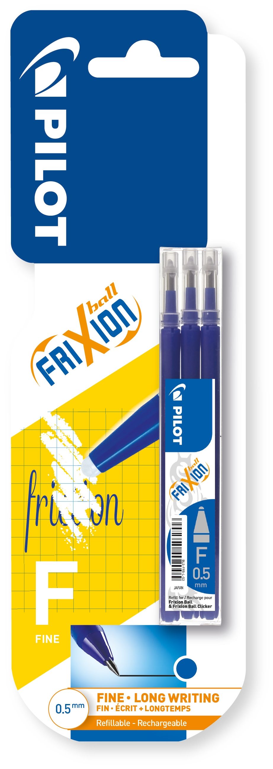 Wkłady Pilot Frixion 0,5 x 3 NIEBIESKI