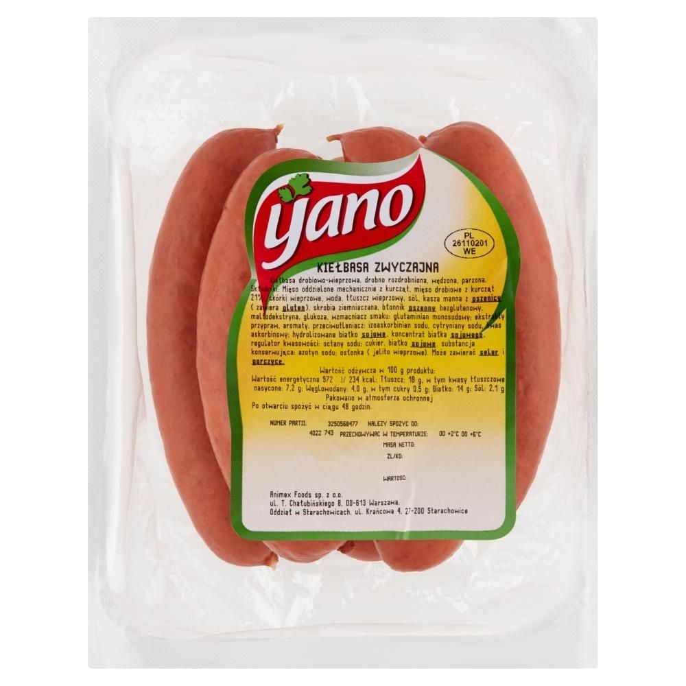 Yano Kiełbasa zwyczajna 500 g