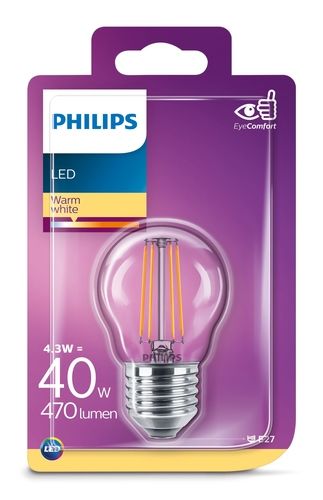 Zdjęcia - Żarówka Philips  Filament Led  4W-40W E27 