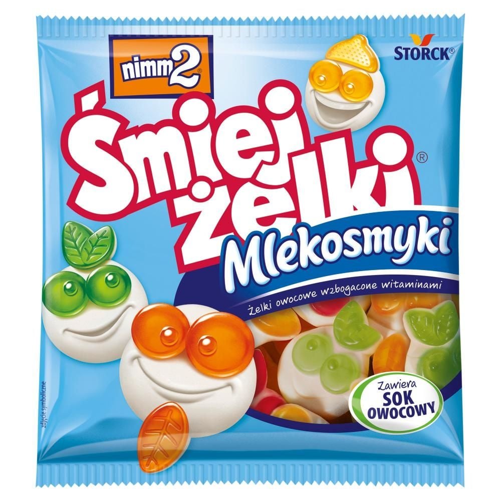 nimm2 Śmiejżelki Mlekosmyki Żelki owocowe wzbogacone witaminami 90 g