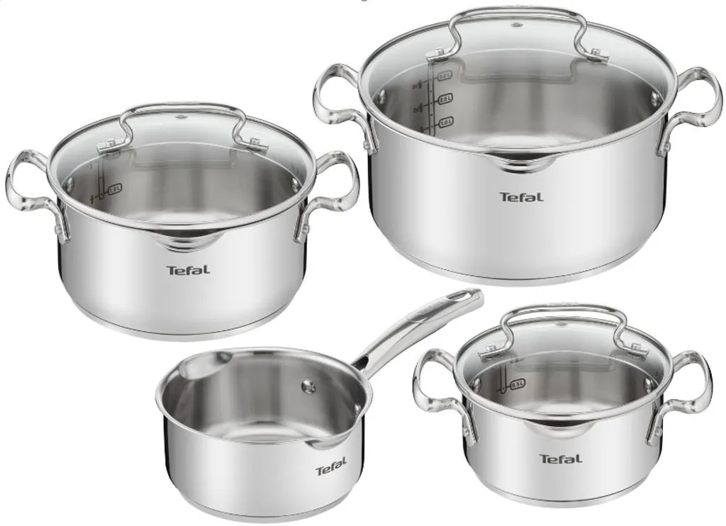 Tefal Duetto Komplet Garnków z pokrywami 7 el.